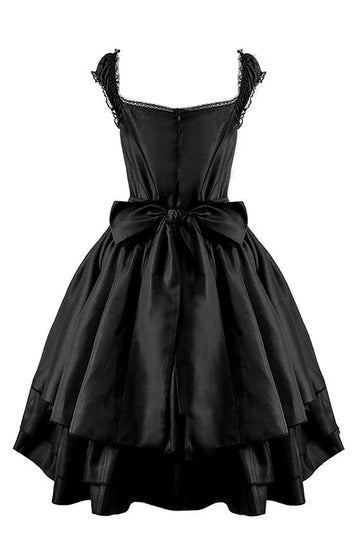 A Line Halloween Black Vintage Dress with Lace